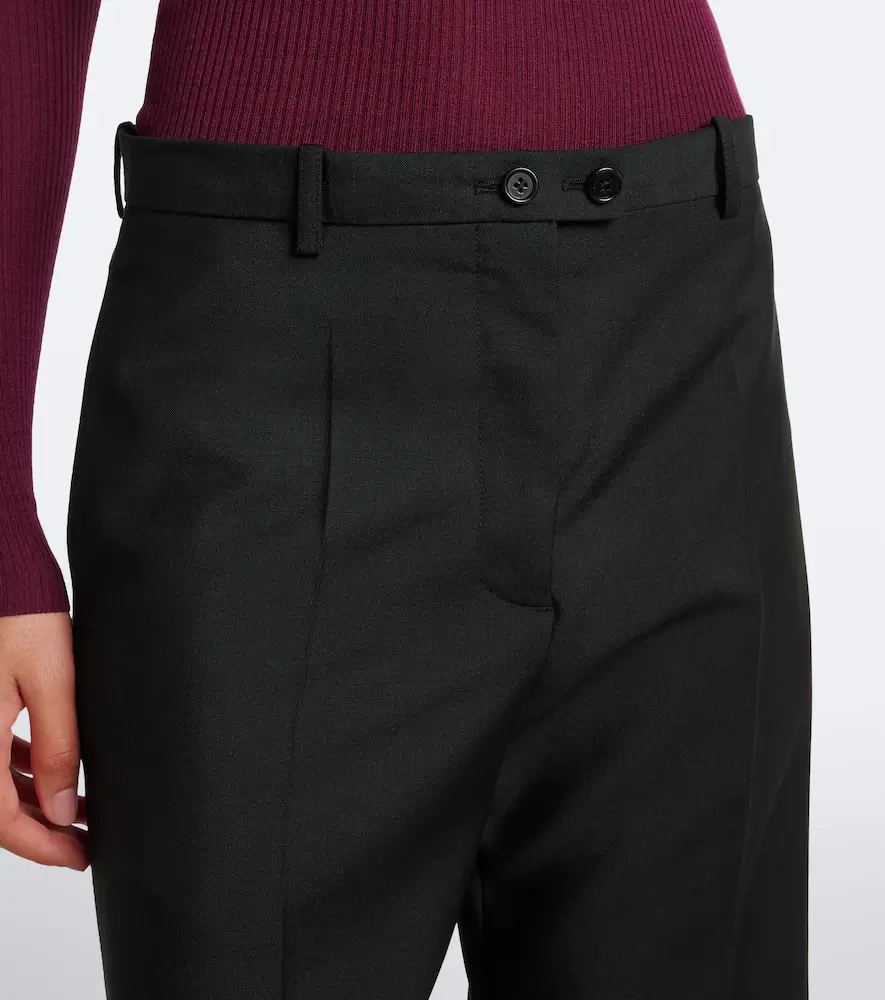 Jil Sander Wool and mohair canvas wide-leg pants | Thumbnail 4 Jil Sander Wool and mohair canvas wide-leg pants | Thumbnail 4