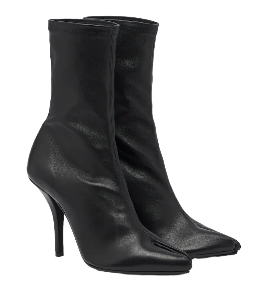 Tabi Claw leather ankle boots