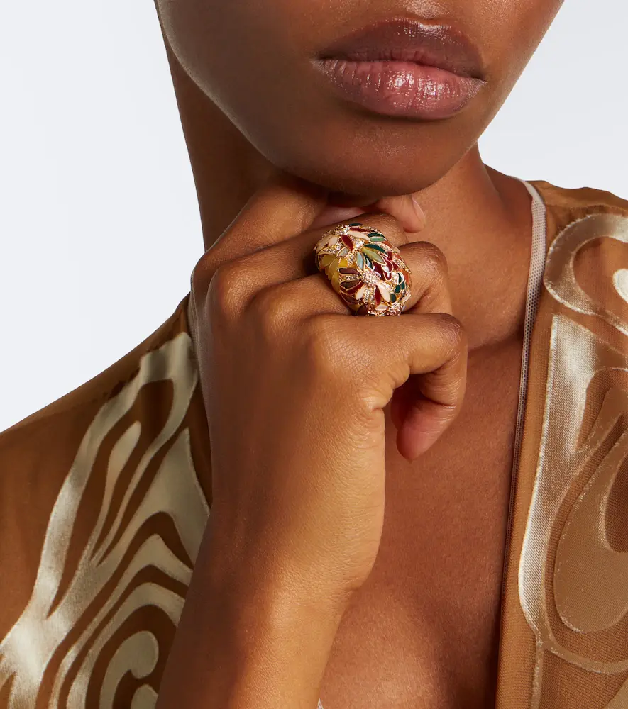 Zimmermann Botanica embellished 16kt gold-plated ring | Thumbnail 5