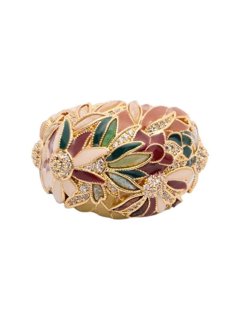 Zimmermann Botanica embellished 16kt gold-plated ring