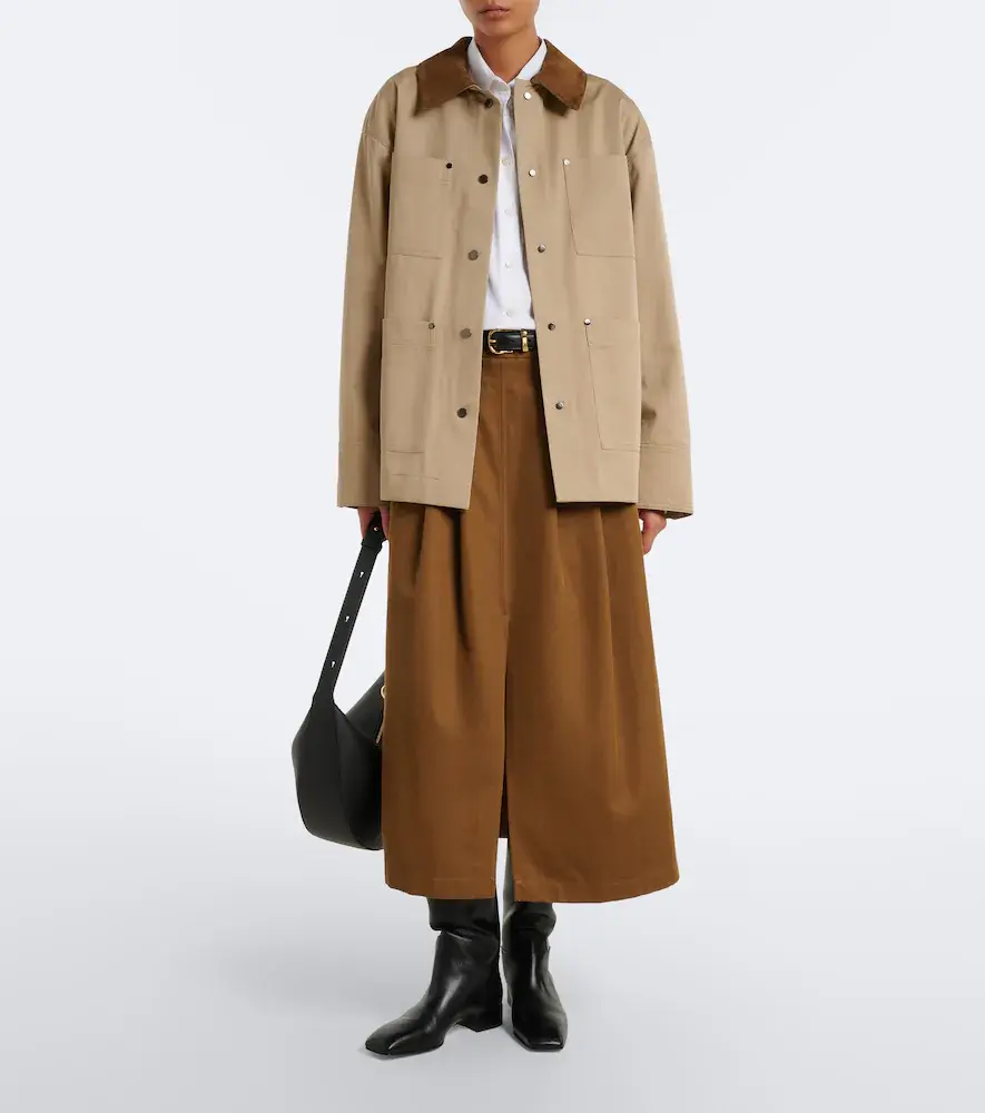 Joseph Athos suede-trimmed cotton jacket | Thumbnail 2 Joseph Athos suede-trimmed cotton jacket | Thumbnail 2