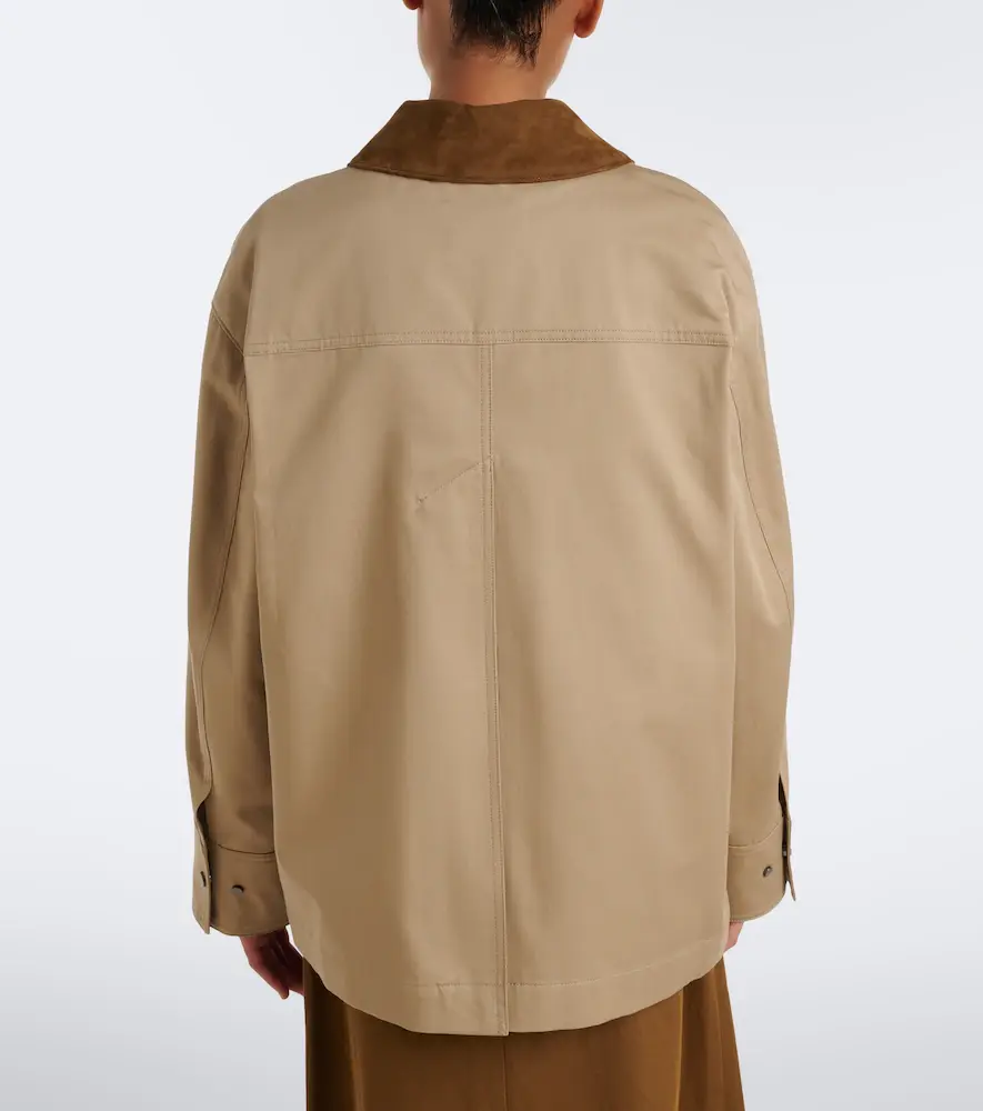 Joseph Athos suede-trimmed cotton jacket | Thumbnail 7 Joseph Athos suede-trimmed cotton jacket | Thumbnail 7
