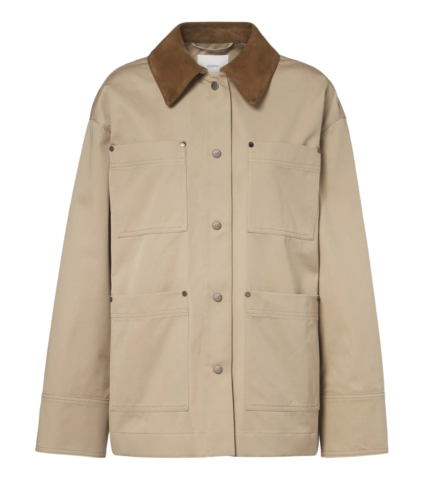 Joseph Athos suede-trimmed cotton jacket
