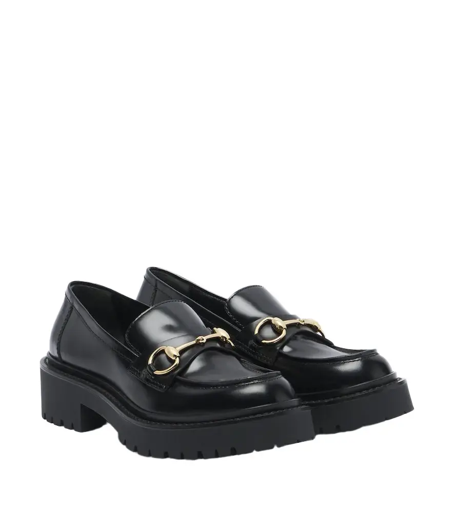 Gucci Rhody Horsebit leather platform loafers