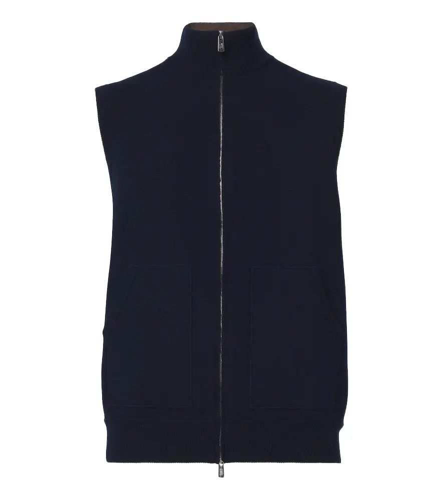 FEDELI Knitted cashmere vest