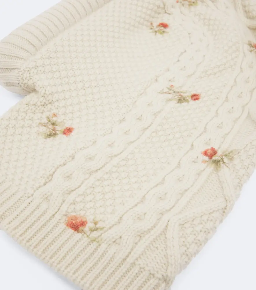 Magda Butrym Floral wool and cashmere balaclava | Thumbnail 3