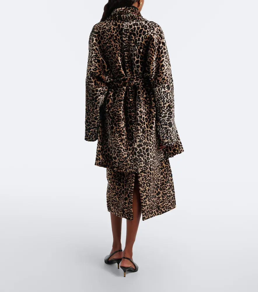 Nour Hammour Raquel leopard-print shearling wrap coat | Thumbnail 6 Nour Hammour Raquel leopard-print shearling wrap coat | Thumbnail 6