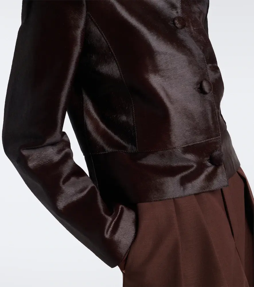 Nour Hammour Hadley calf hair jacket | Thumbnail 5 Nour Hammour Hadley calf hair jacket | Thumbnail 5