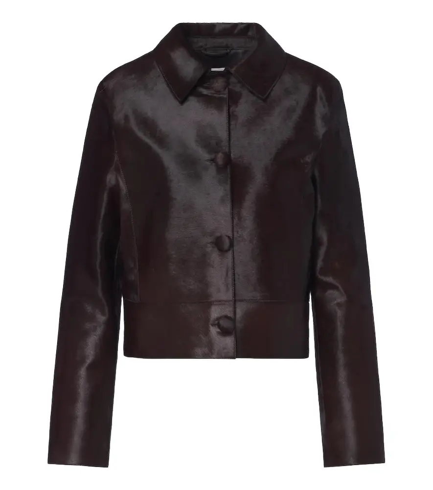 Nour Hammour Hadley calf hair jacket