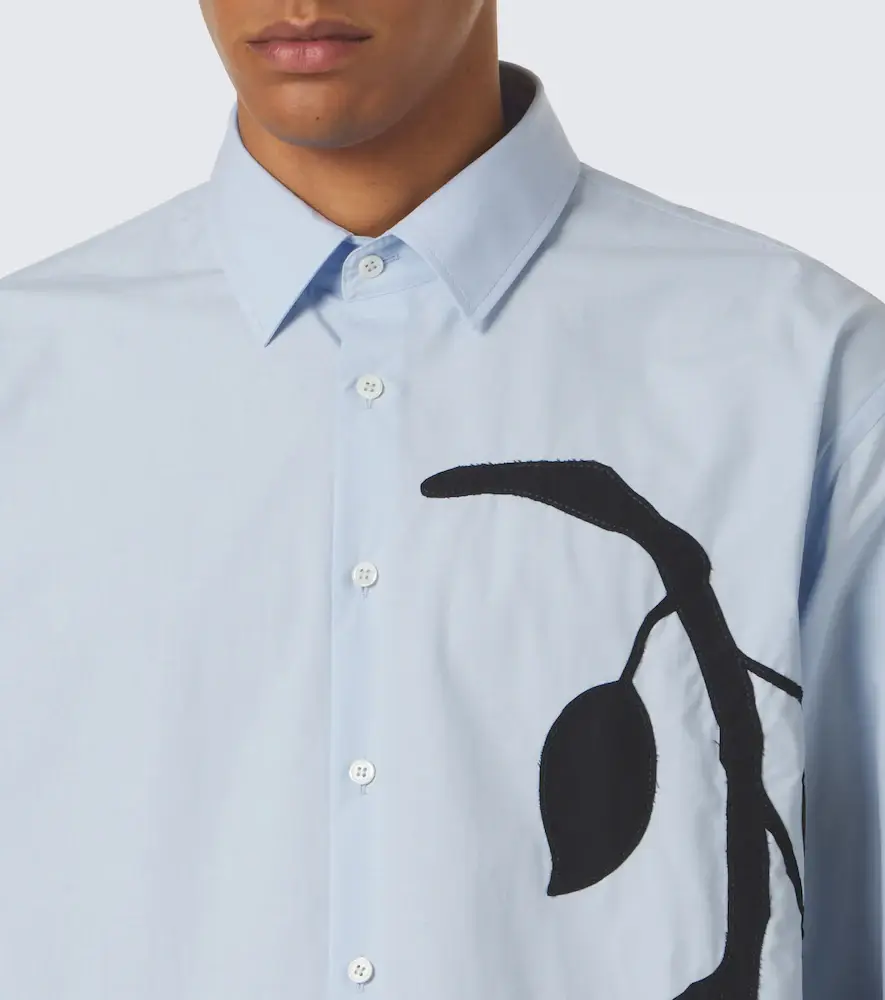 JW Anderson Appliqué cotton poplin shirt | Thumbnail 3 JW Anderson Appliqué cotton poplin shirt | Thumbnail 3
