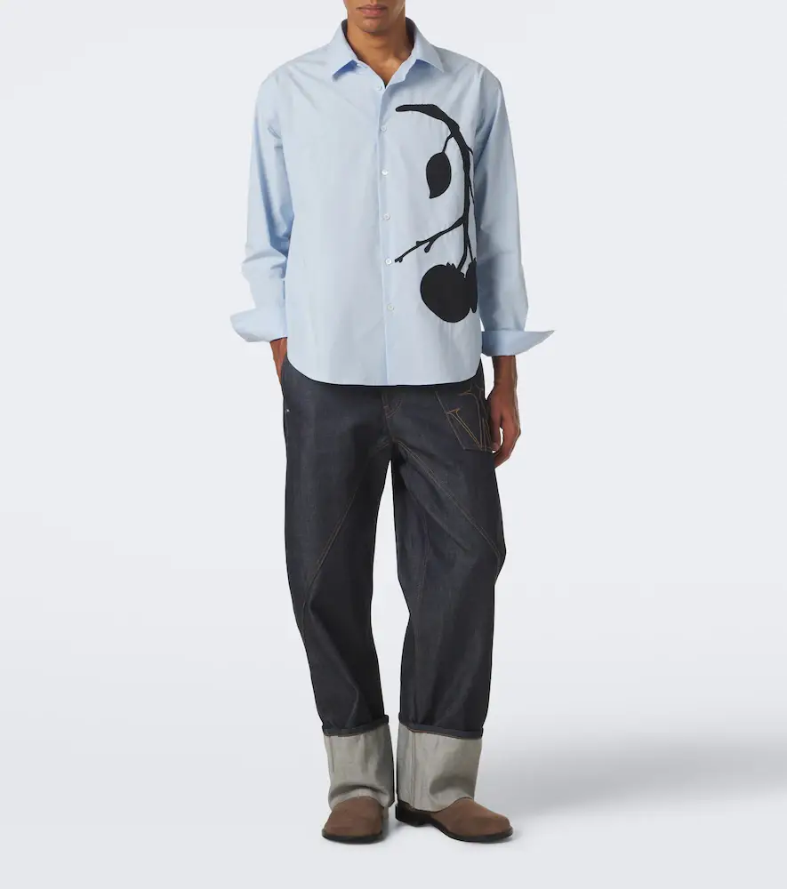 JW Anderson Appliqué cotton poplin shirt | Thumbnail 4 JW Anderson Appliqué cotton poplin shirt | Thumbnail 4
