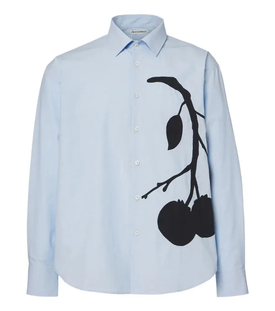 Appliqué cotton poplin shirt Appliqué cotton poplin shirt