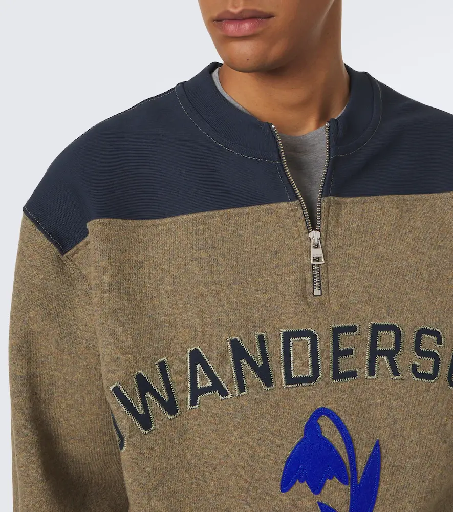 JW Anderson Embroidered wool-blend half-zip sweater | Thumbnail 5 JW Anderson Embroidered wool-blend half-zip sweater | Thumbnail 5