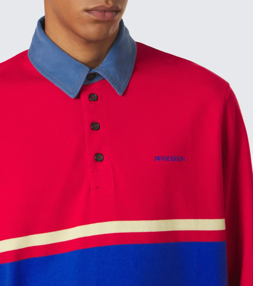 JW Anderson Paneled cotton jersey polo shirt | Thumbnail 2 JW Anderson Paneled cotton jersey polo shirt | Thumbnail 2