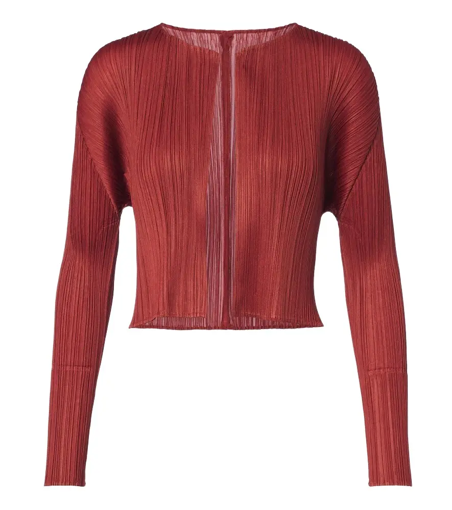 Pleats Please Issey Miyake Monthly Colors: September pleated cardigan