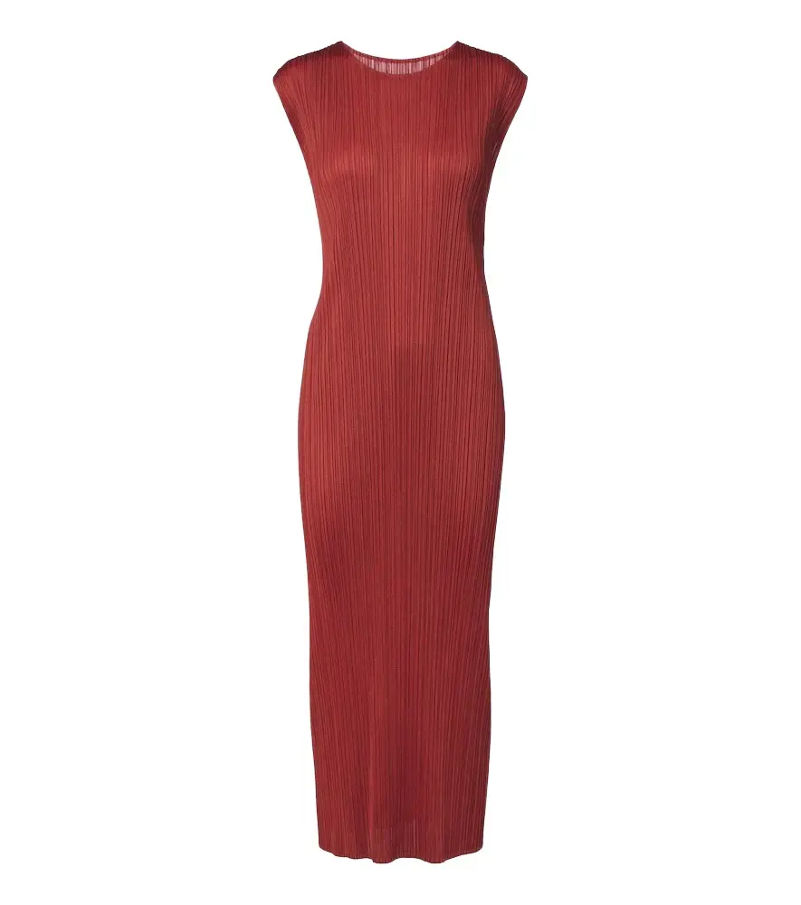 Pleats Please Issey Miyake Monthly Colors: September pleated midi dress