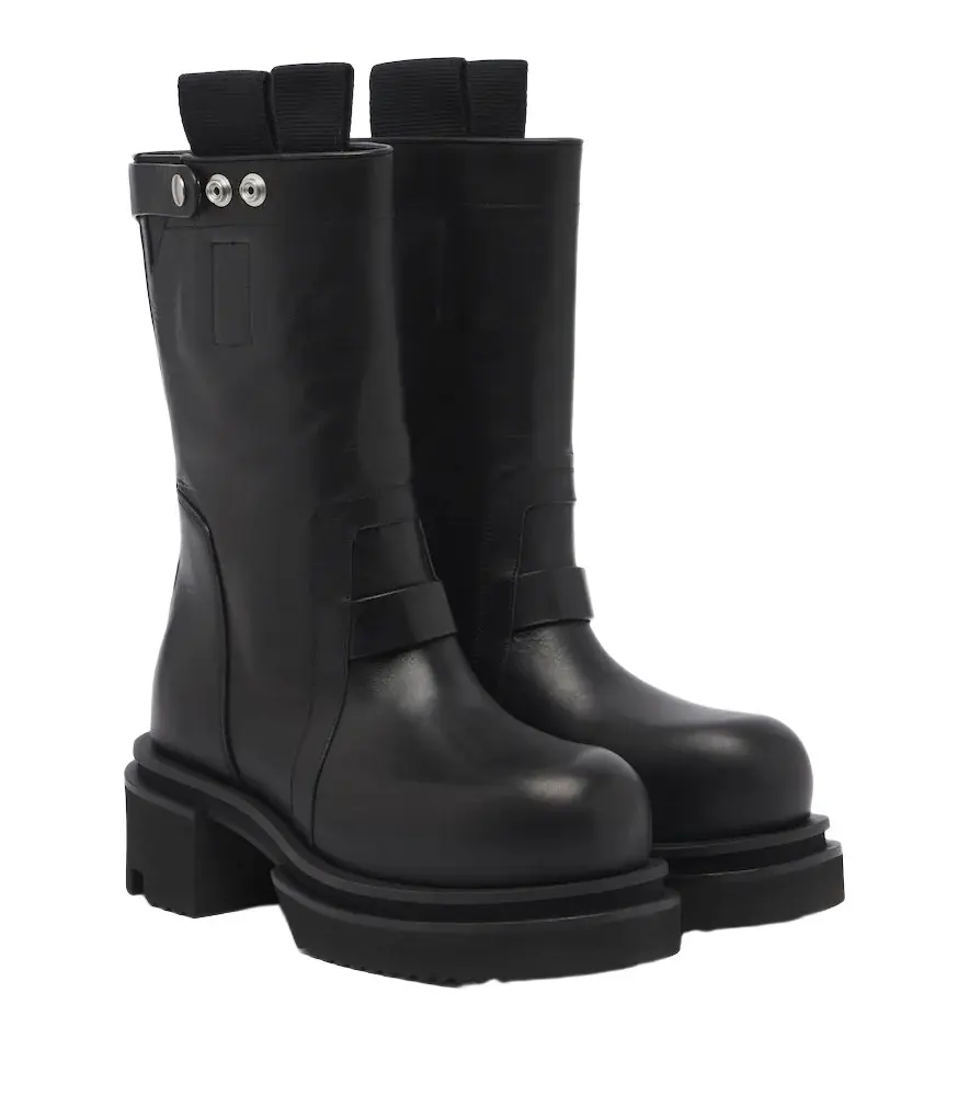 Rick Owens Leather mid-calf boots