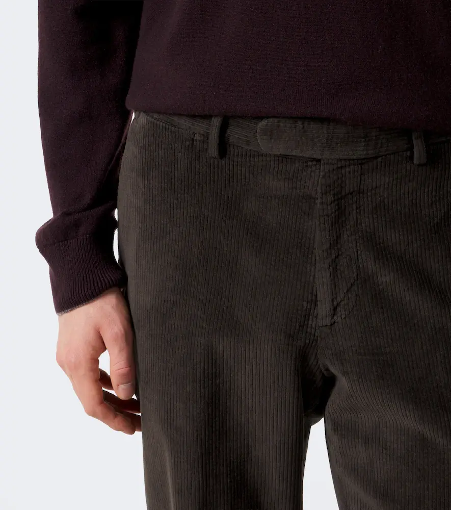 Thom Sweeney Cotton and silk-blend corduroy chinos | Thumbnail 2