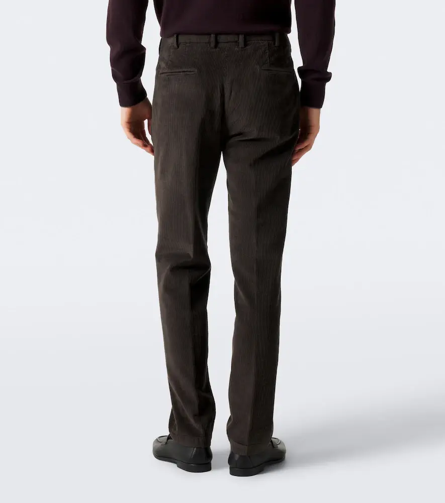 Thom Sweeney Cotton and silk-blend corduroy chinos | Thumbnail 4