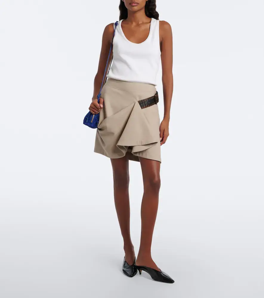 Bottega Veneta Intrecciato belted draped wool miniskirt | Thumbnail 2 Bottega Veneta Intrecciato belted draped wool miniskirt | Thumbnail 2