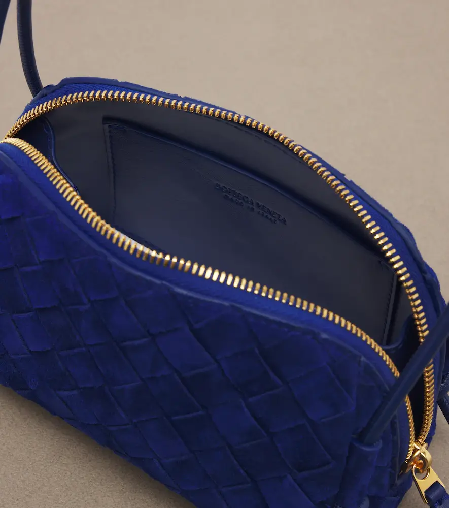 Bottega Veneta Concert Intrecciato suede crossbody bag | Thumbnail 4 Bottega Veneta Concert Intrecciato suede crossbody bag | Thumbnail 4