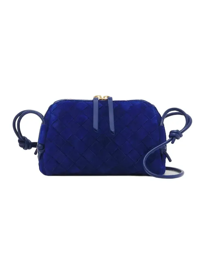 Bottega Veneta Concert Intrecciato suede crossbody bag