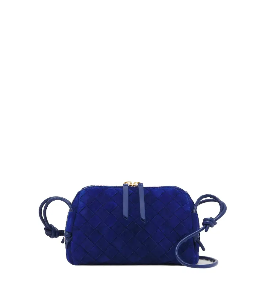 Concert Intrecciato suede crossbody bag Concert Intrecciato suede crossbody bag