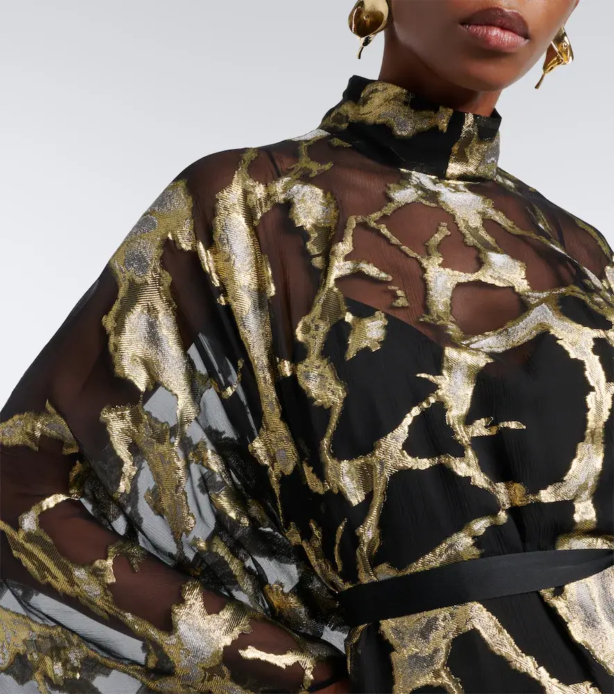 Taller Marmo Kintsugi silk-blend fil coupé kaftan | Thumbnail 4 Taller Marmo Kintsugi silk-blend fil coupé kaftan | Thumbnail 4