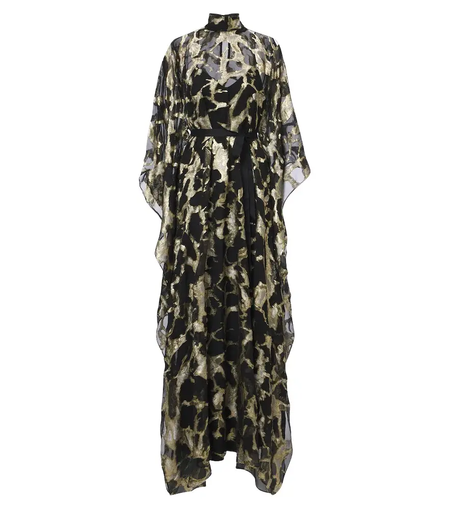 Taller Marmo Kintsugi silk-blend fil coupé kaftan