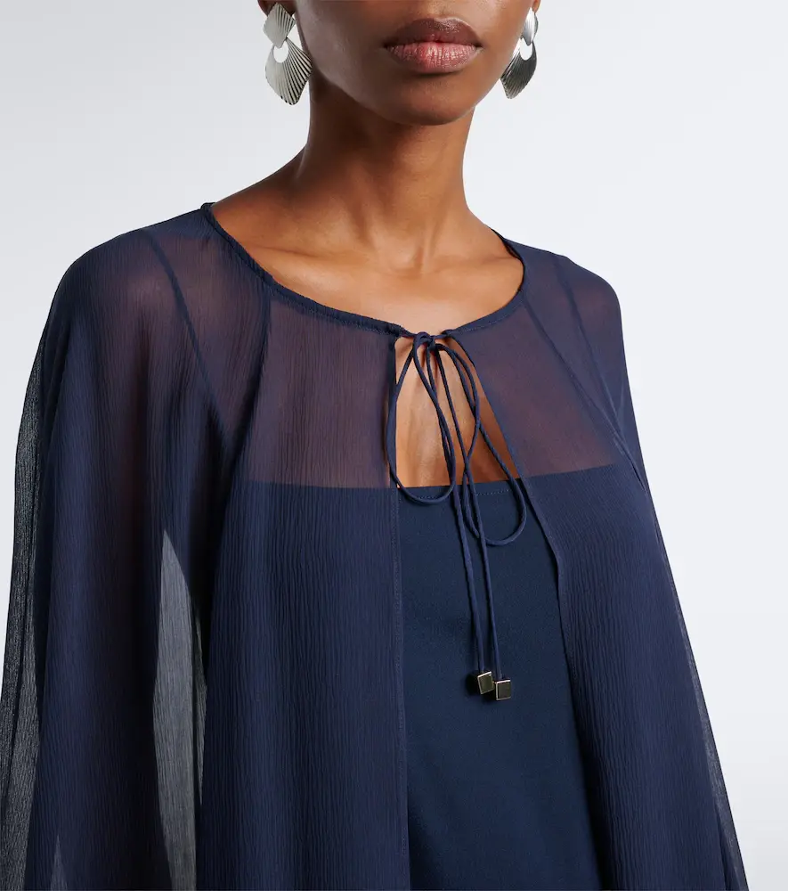 Taller Marmo Grace caped silk creponne gown | Thumbnail 2 Taller Marmo Grace caped silk creponne gown | Thumbnail 2