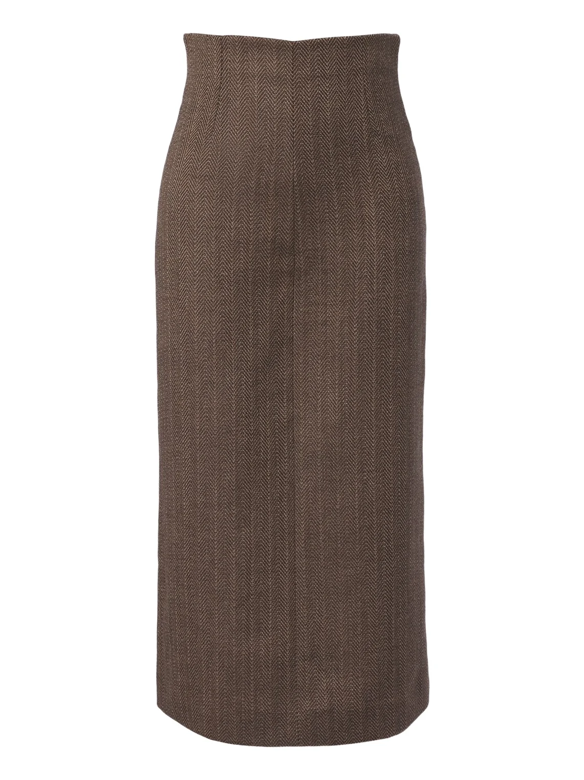 Maison Margiela Herringbone virgin wool midi skirt