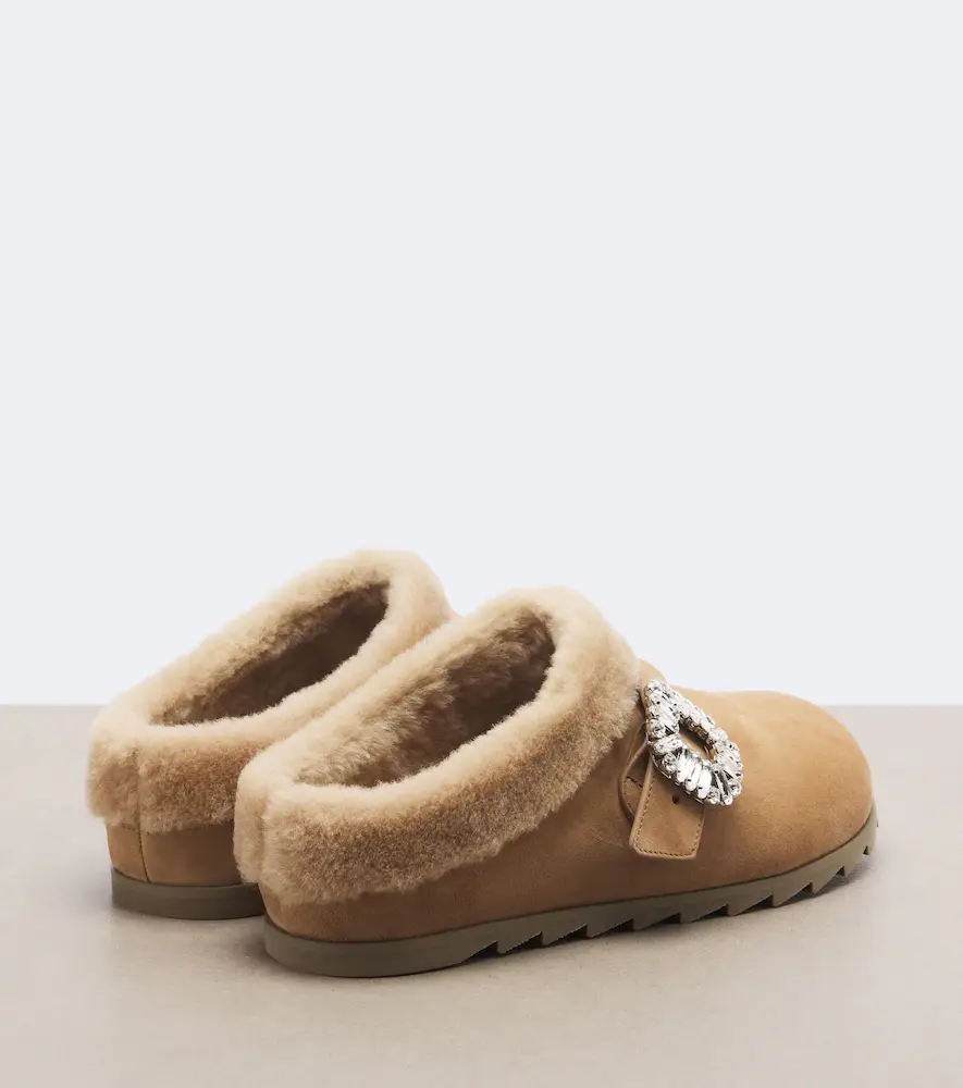 Roger Vivier Slidy Viv' shearling-lined suede mules | Thumbnail 2 Roger Vivier Slidy Viv' shearling-lined suede mules | Thumbnail 2