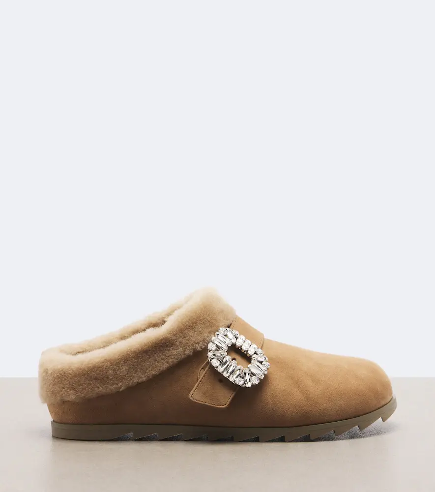 Roger Vivier Slidy Viv' shearling-lined suede mules | Thumbnail 3 Roger Vivier Slidy Viv' shearling-lined suede mules | Thumbnail 3