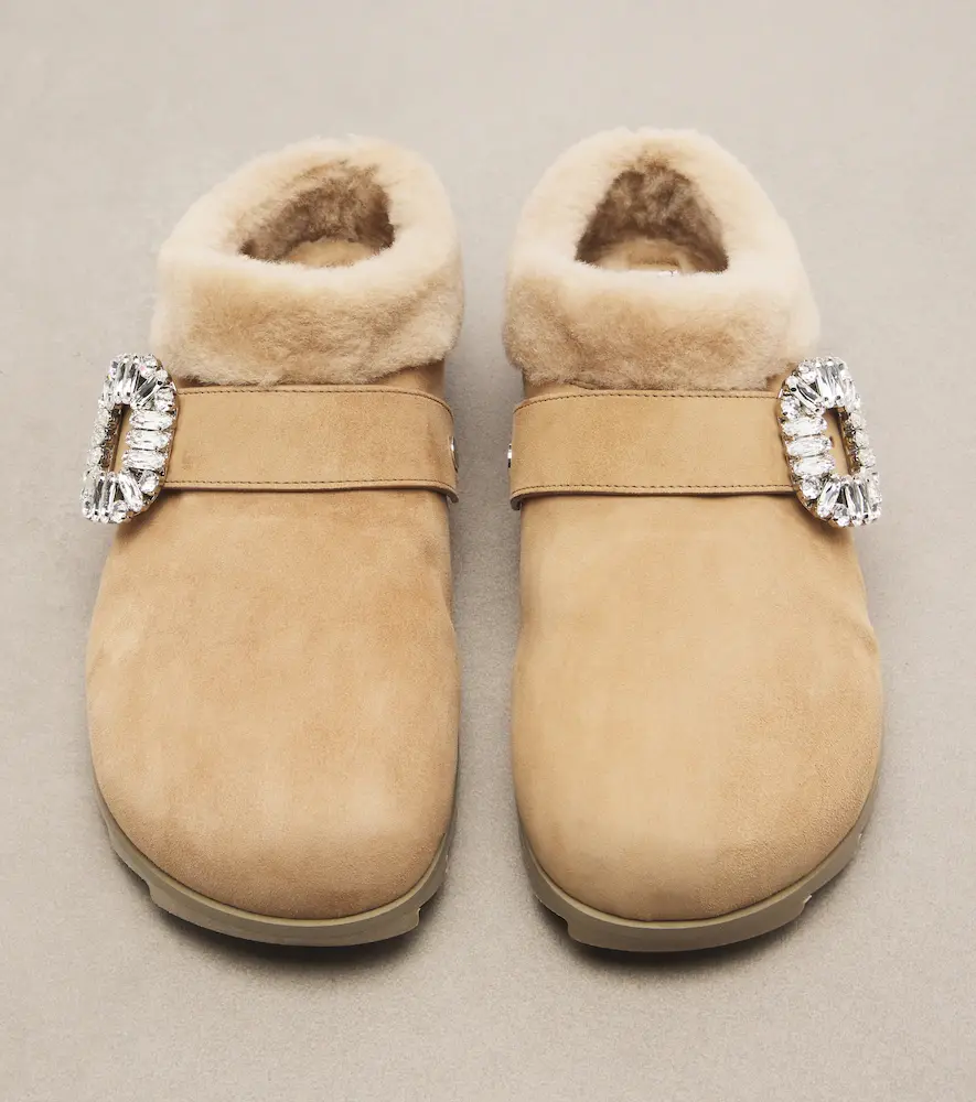 Roger Vivier Slidy Viv' shearling-lined suede mules | Thumbnail 4 Roger Vivier Slidy Viv' shearling-lined suede mules | Thumbnail 4