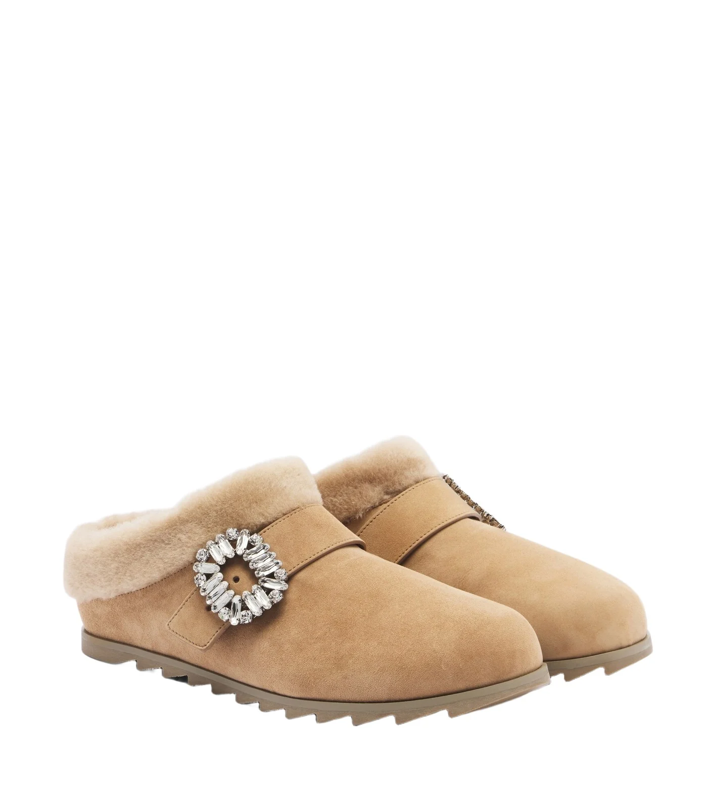 Roger Vivier Slidy Viv' shearling-lined suede mules