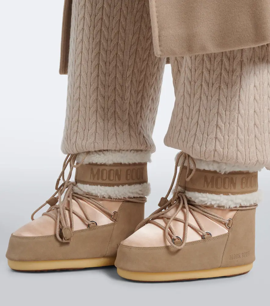 Moon Boot Icon Low Pearly Plus satin snow boots | Thumbnail 6
