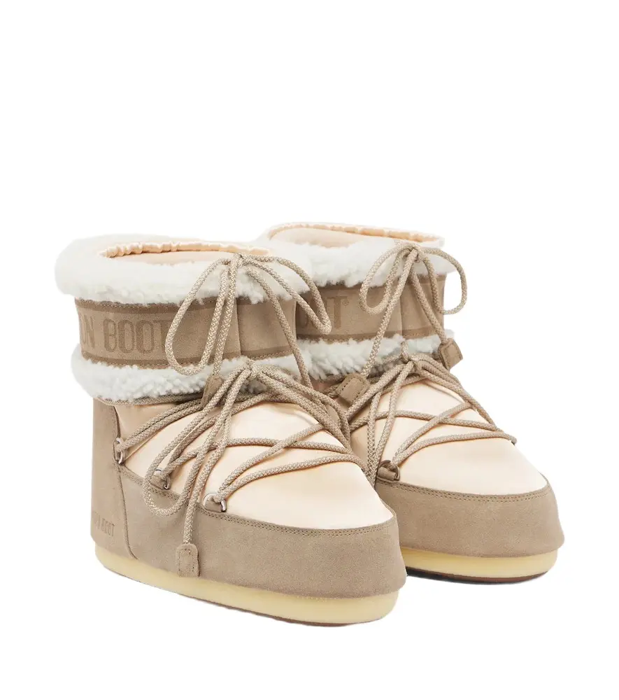 Moon Boot Icon Low Pearly Plus satin snow boots