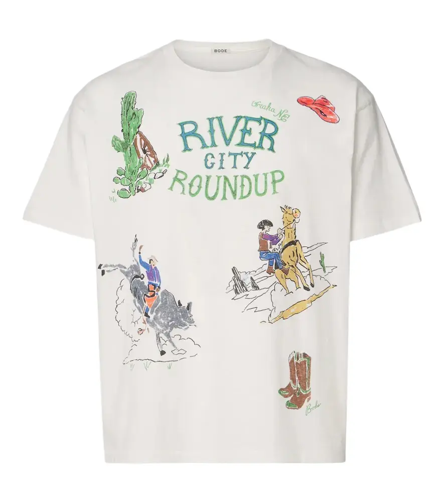 BODE Printed cotton jersey T-shirt