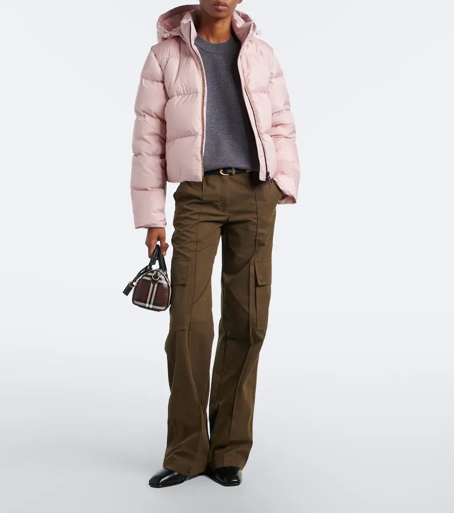 Burberry Check hooded down jacket | Thumbnail 2 Burberry Check hooded down jacket | Thumbnail 2