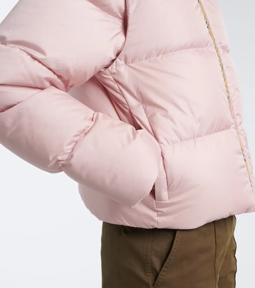 Burberry Check hooded down jacket | Thumbnail 4 Burberry Check hooded down jacket | Thumbnail 4