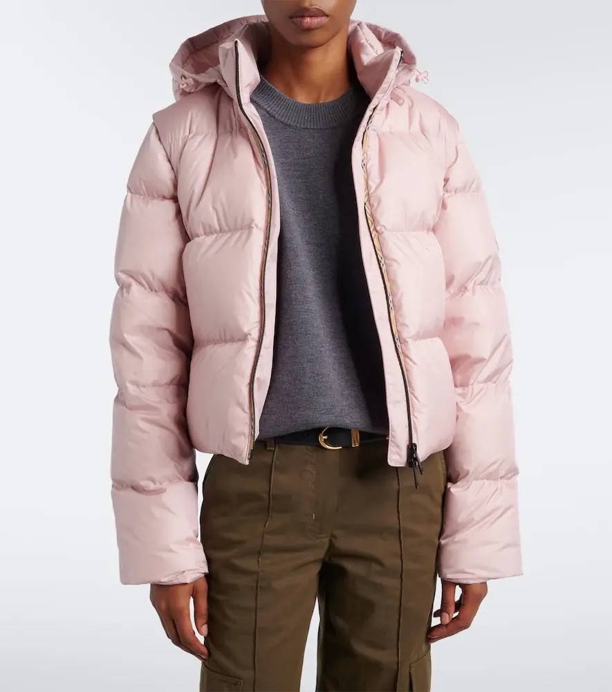 Burberry Check hooded down jacket | Thumbnail 6 Burberry Check hooded down jacket | Thumbnail 6