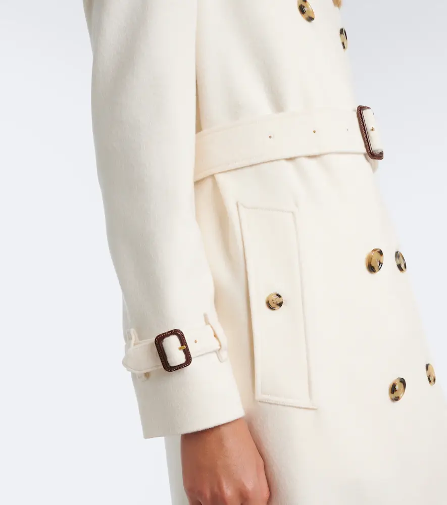 Burberry Double-breasted cashmere trench coat | Thumbnail 2