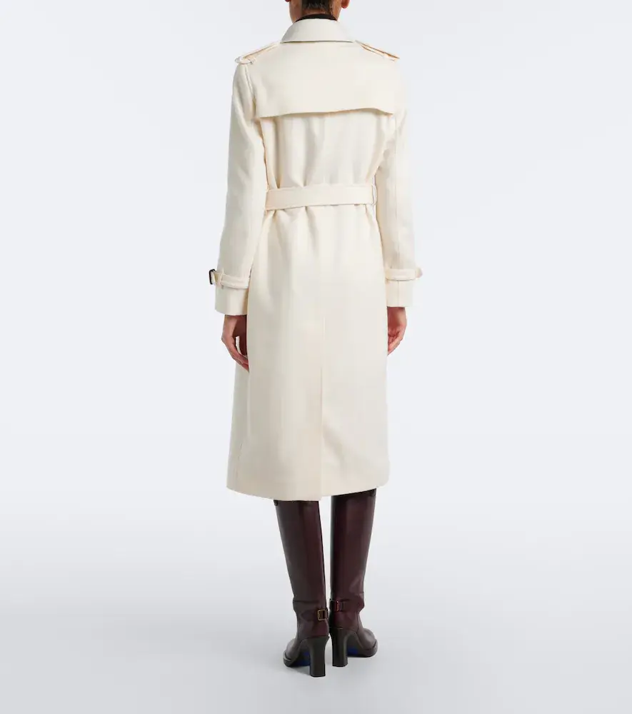 Burberry Double-breasted cashmere trench coat | Thumbnail 3