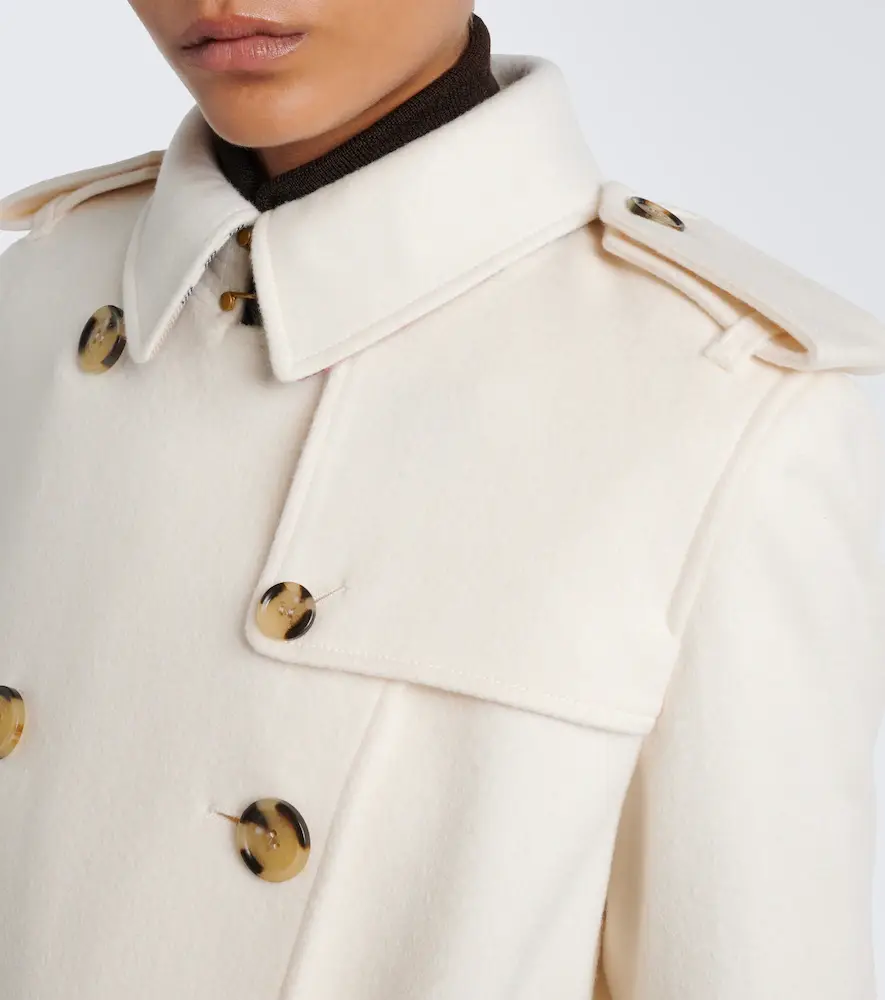 Burberry Double-breasted cashmere trench coat | Thumbnail 6