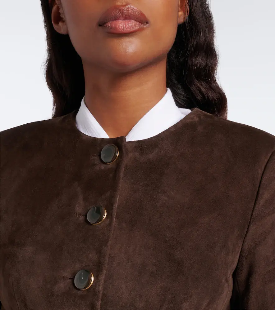 Veronica Beard Quinn peplum suede jacket | Thumbnail 4