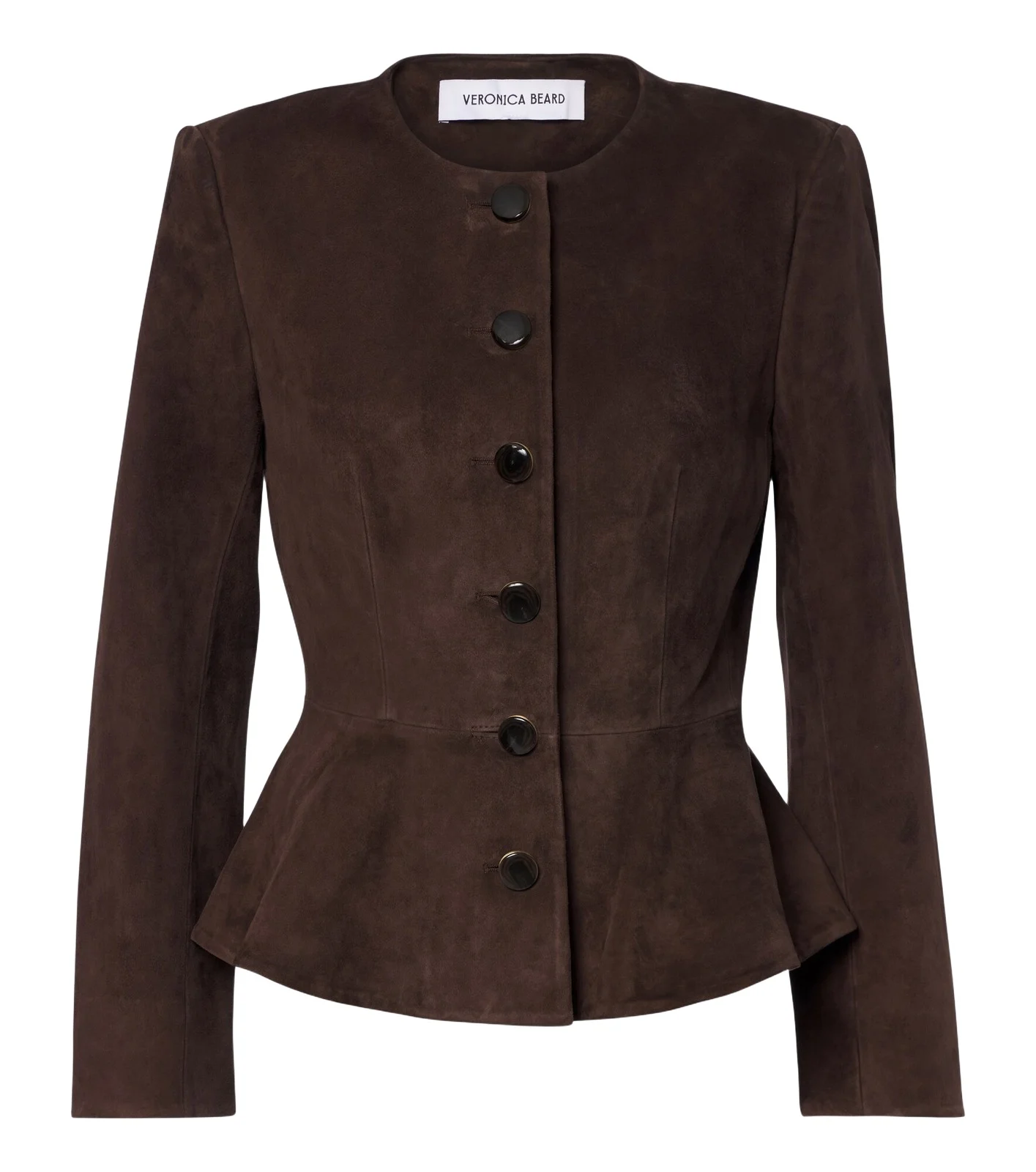 Veronica Beard Quinn peplum suede jacket