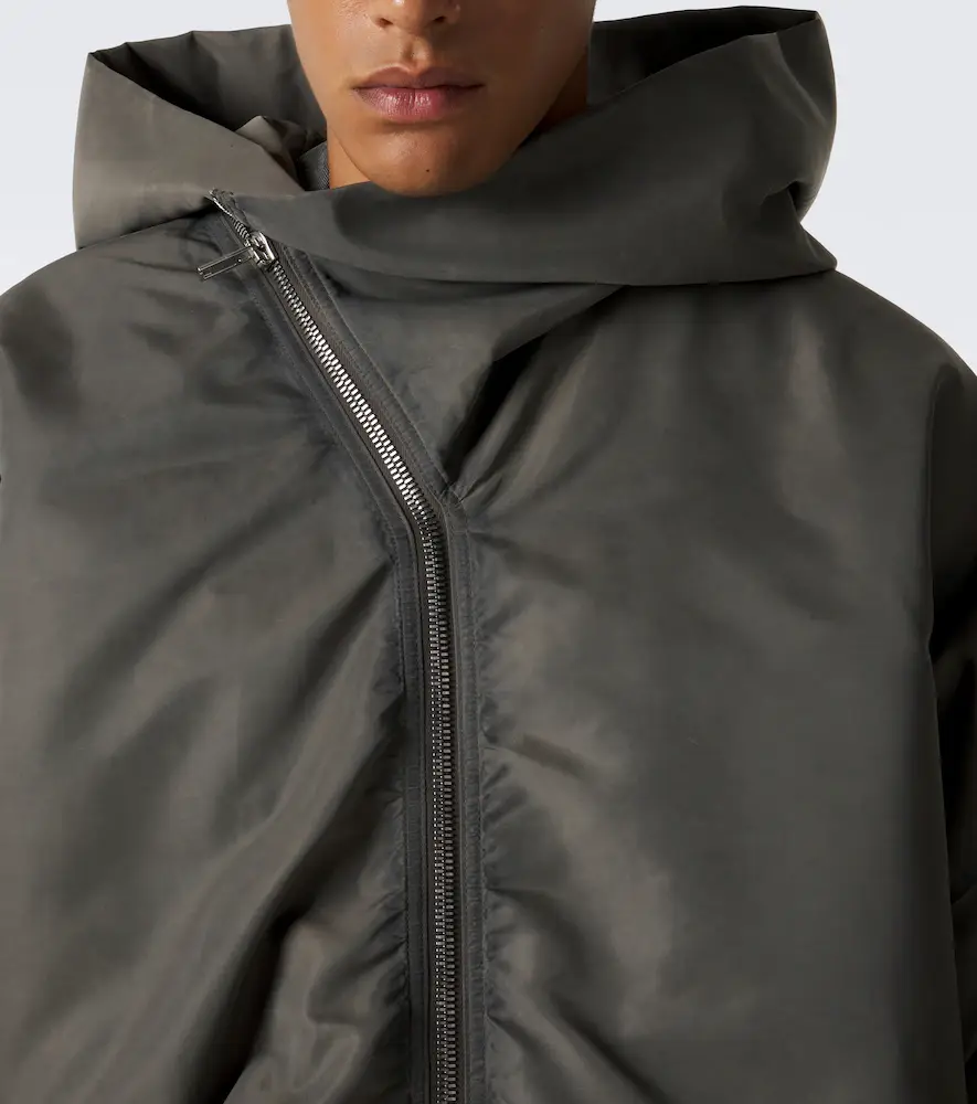 Rick Owens Mountain Hun satin hooded jacket | Thumbnail 4 Rick Owens Mountain Hun satin hooded jacket | Thumbnail 4