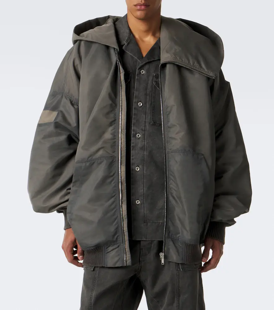 Rick Owens Mountain Hun satin hooded jacket | Thumbnail 6 Rick Owens Mountain Hun satin hooded jacket | Thumbnail 6