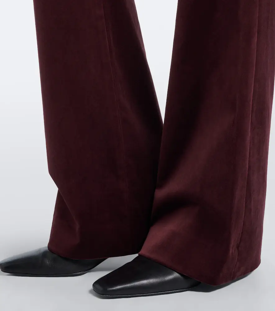 Veronica Beard Gracie cotton-blend velvet flared pants | Thumbnail 2