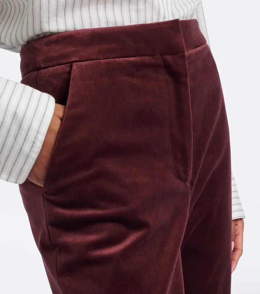 Veronica Beard Gracie cotton-blend velvet flared pants | Thumbnail 4